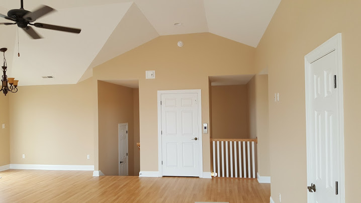 professionally painted beige room